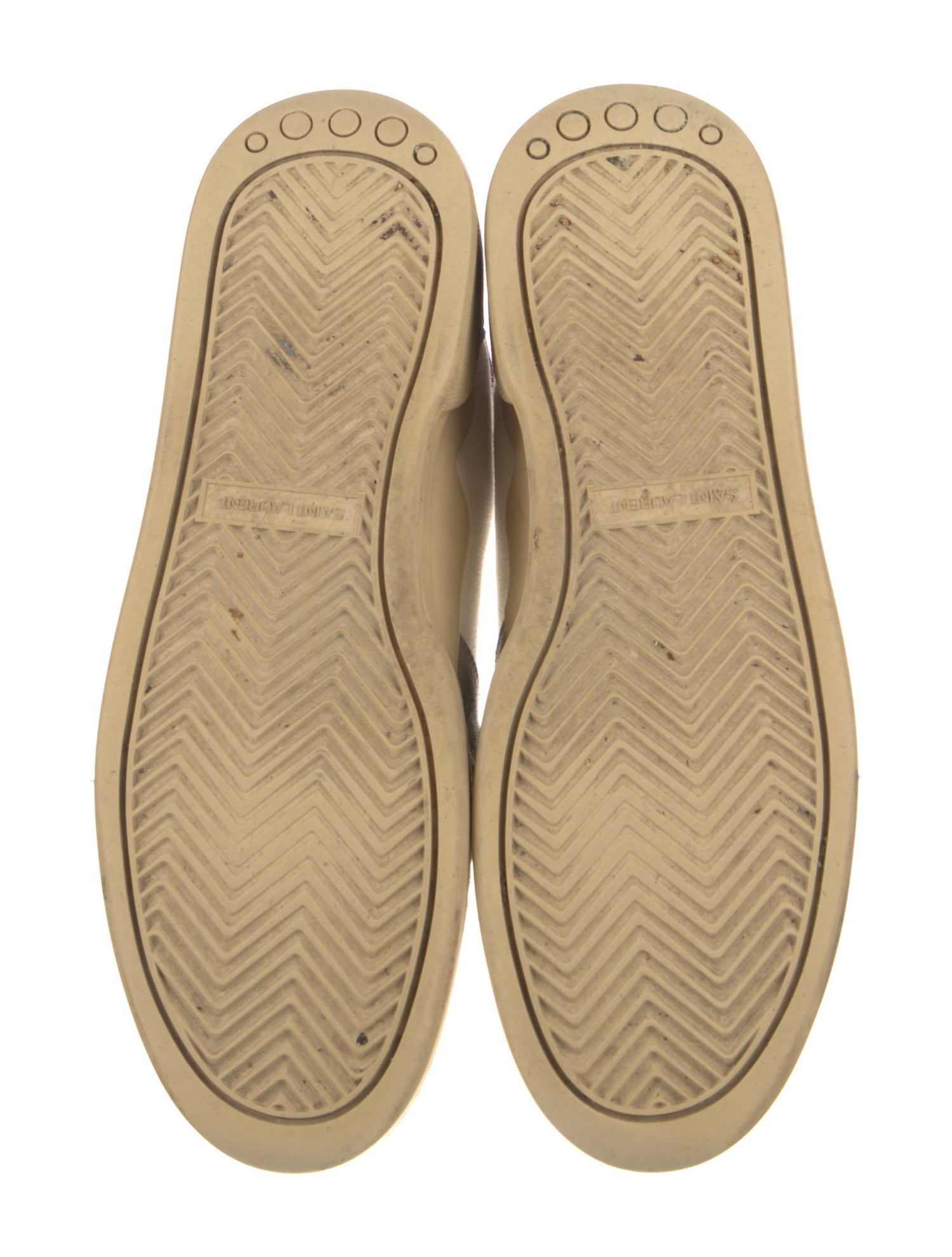 Saint Laurent Leather Colorblock Pattern Sneakers