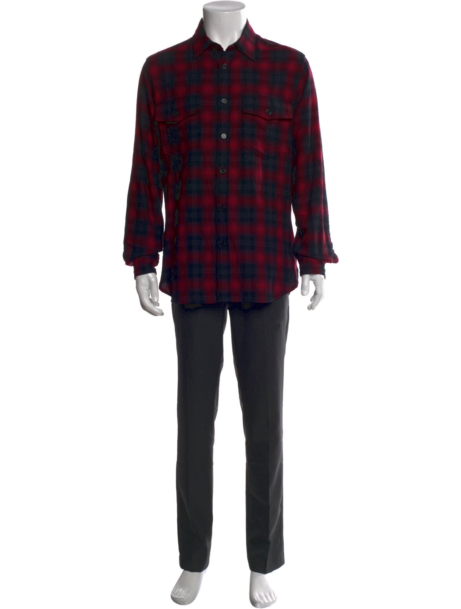 Saint Laurent 2015 Plaid Print Shirt