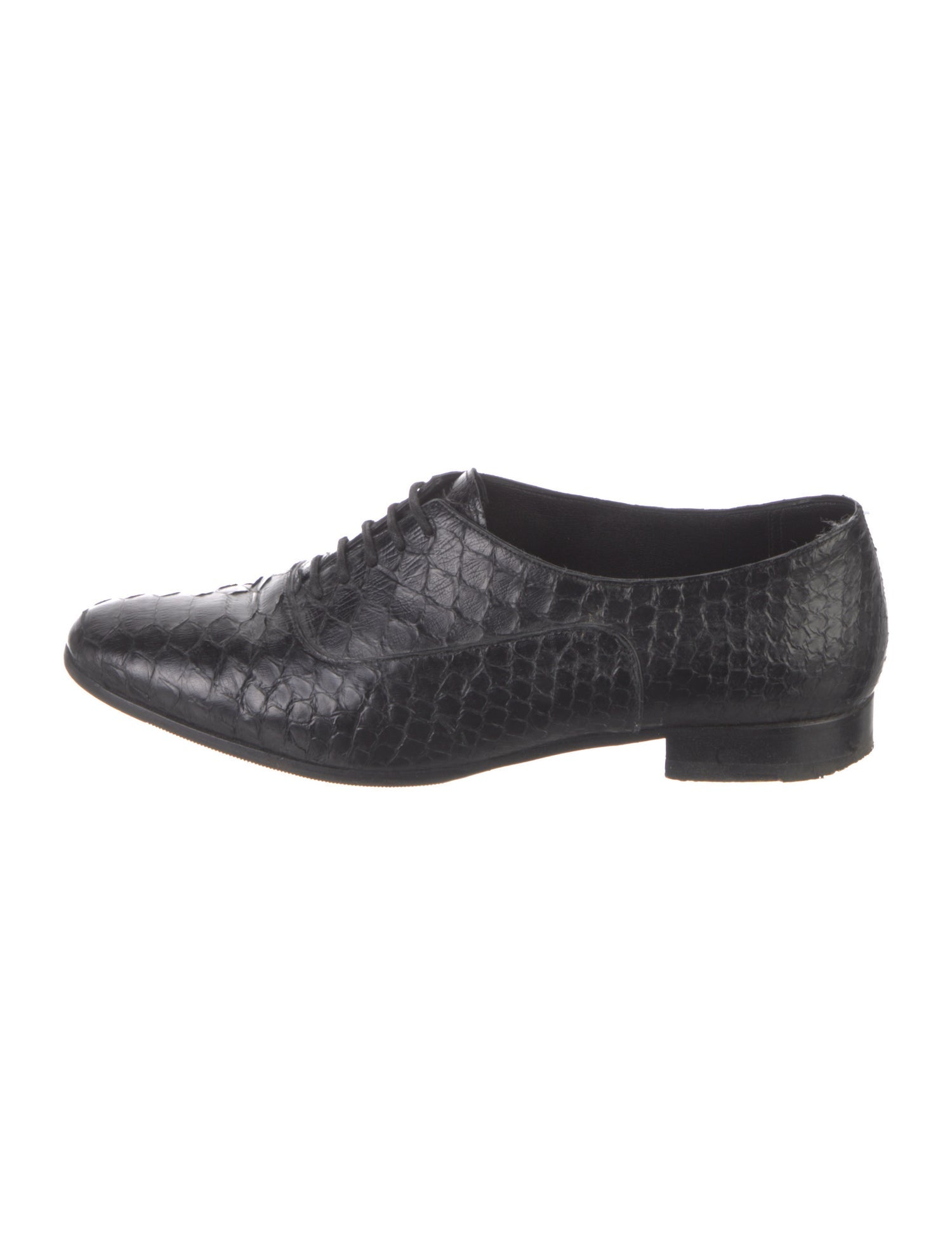 Saint Laurent Snakeskin Animal Print Oxfords