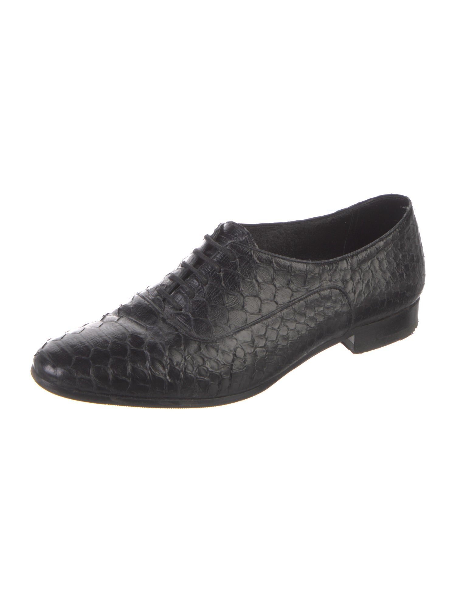 Saint Laurent Snakeskin Animal Print Oxfords