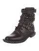 Saint Laurent Leather Studded Accents Combat Boots