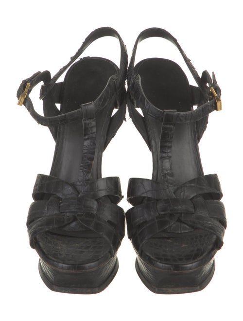 Saint Laurent Leather T-Strap Sandals
