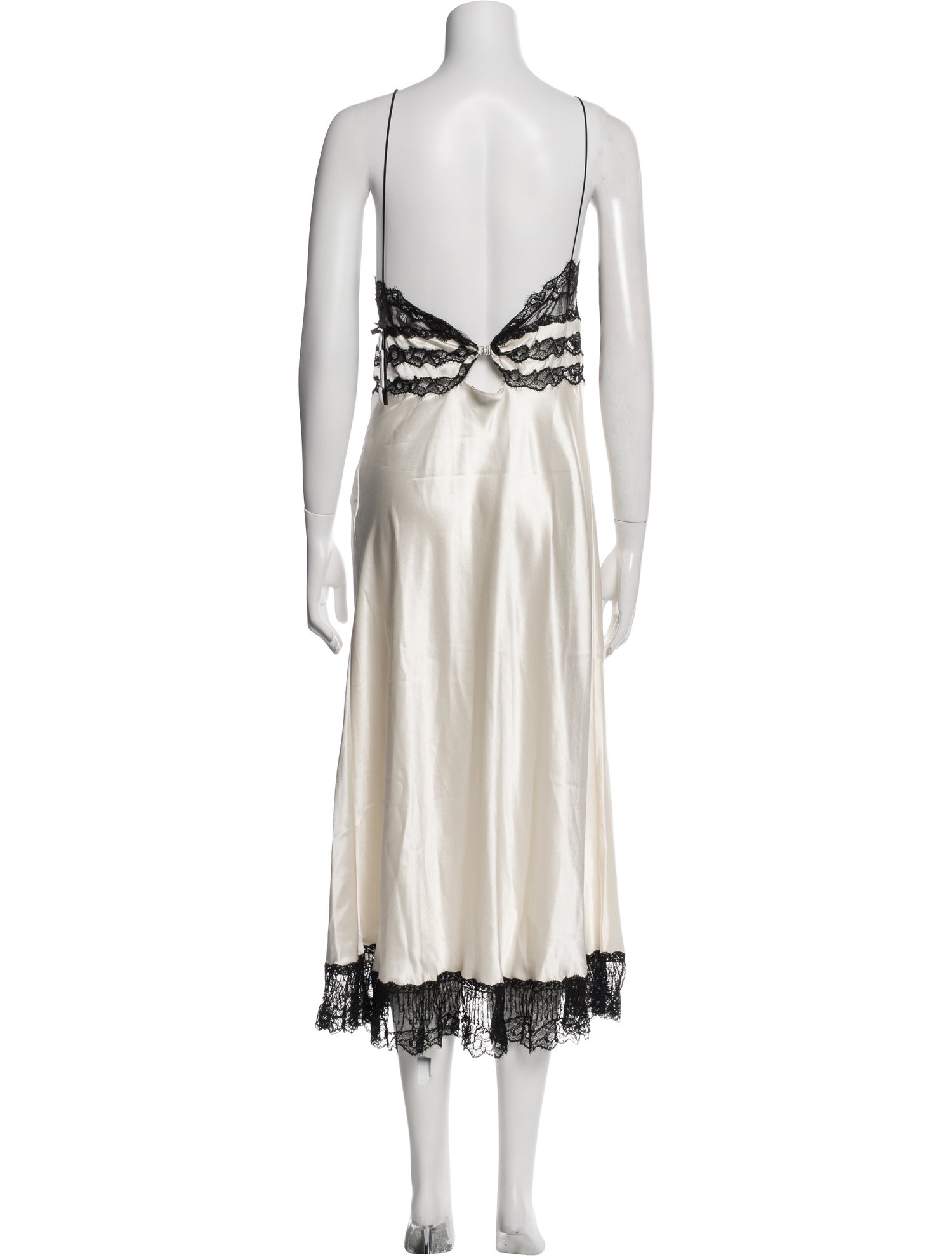 Saint Laurent Silk Knee-Length Dress - Neutrals Dresses, Clothing -  SNT434427 | The RealReal