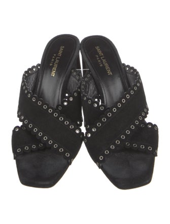 Saint Laurent Suede Slides