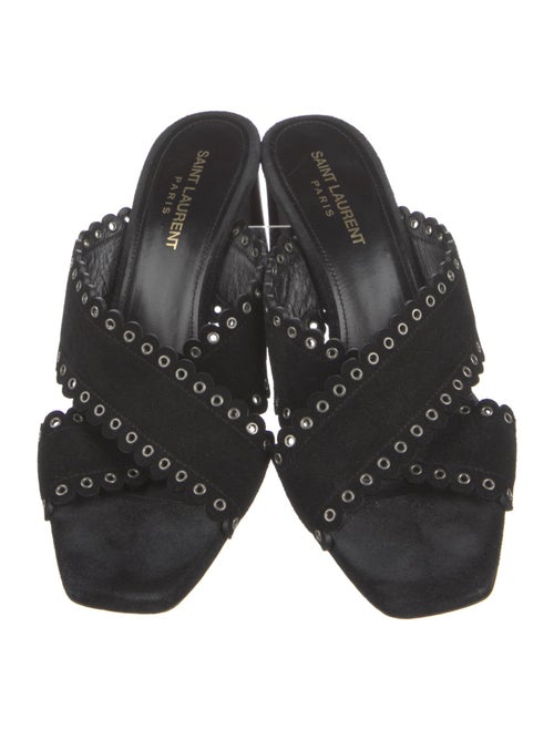Saint Laurent Suede Slides