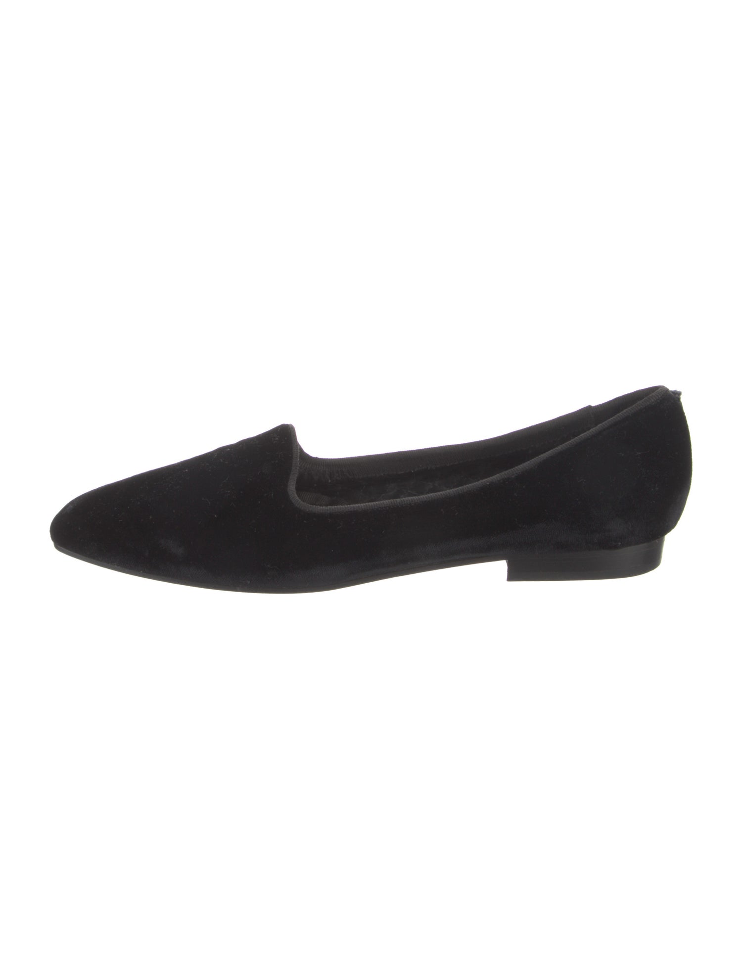 Saint Laurent Velvet Embroidered Accent Flats