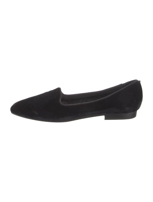 Saint Laurent Velvet Embroidered Accent Flats
