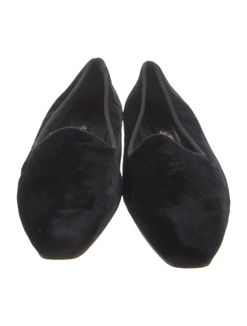 Saint Laurent Velvet Embroidered Accent Flats