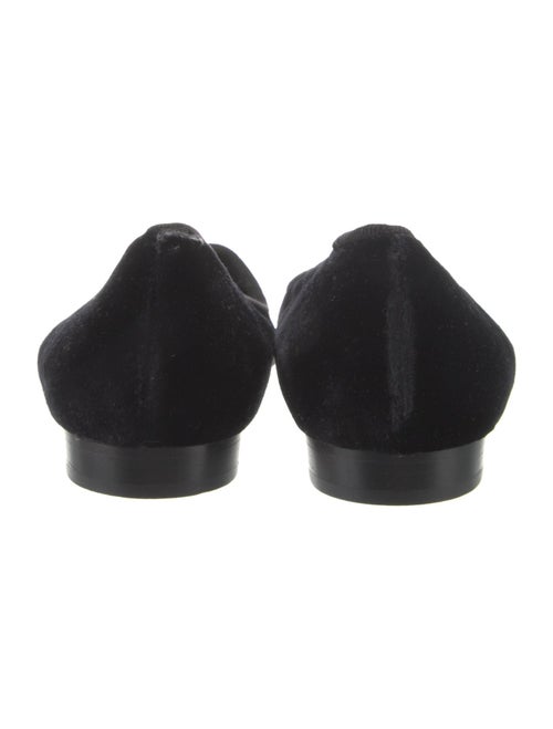 Saint Laurent Velvet Embroidered Accent Flats