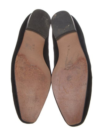 Saint Laurent Velvet Embroidered Accent Flats