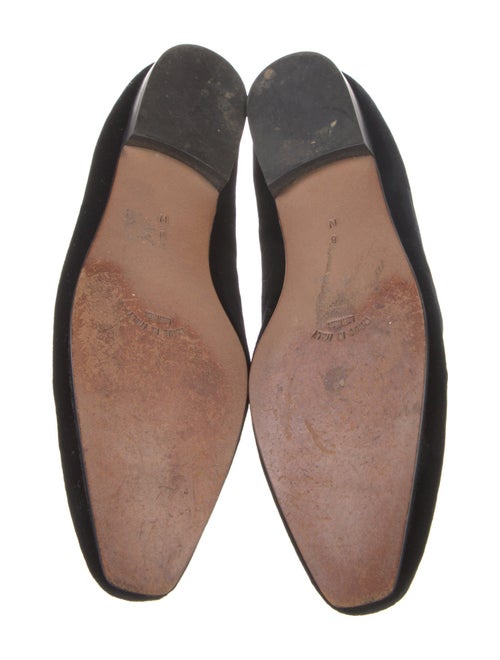 Saint Laurent Velvet Embroidered Accent Flats