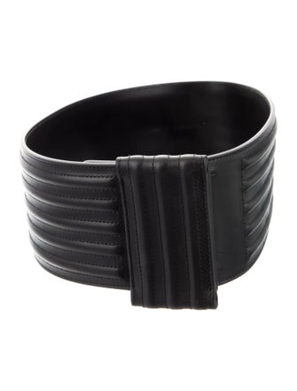 Saint Laurent Wide Leather Waist Belt