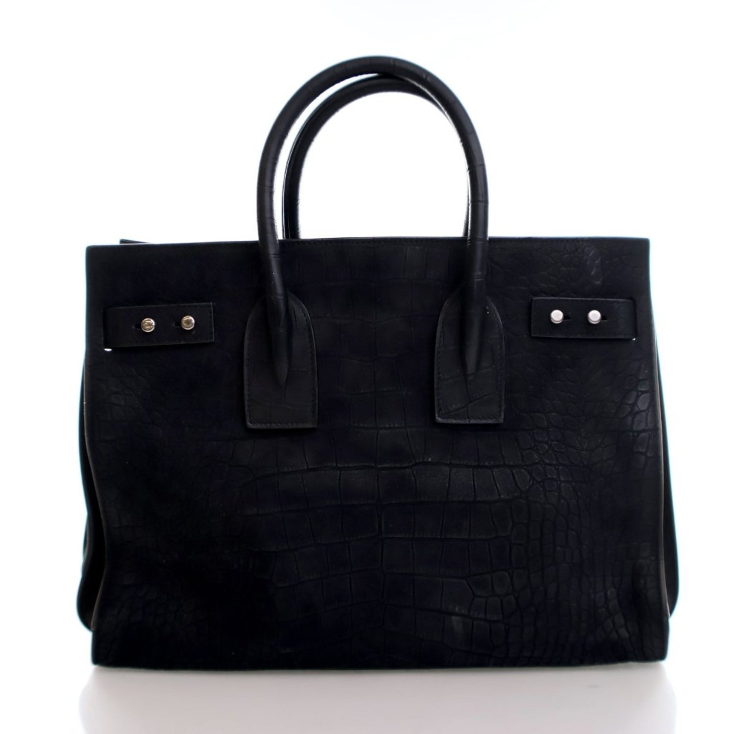 Saint Laurent Small Embossed Nubuck Sac De Jour