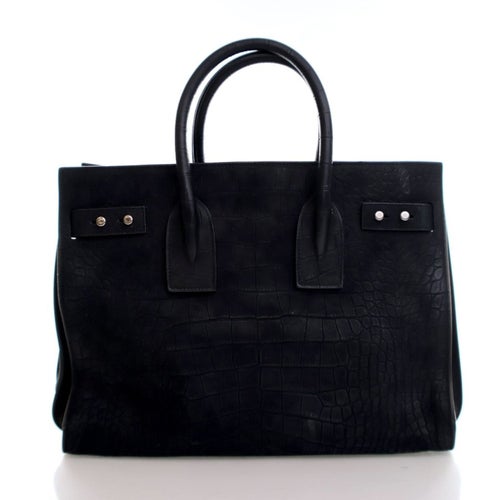 Saint Laurent Small Embossed Nubuck Sac De Jour