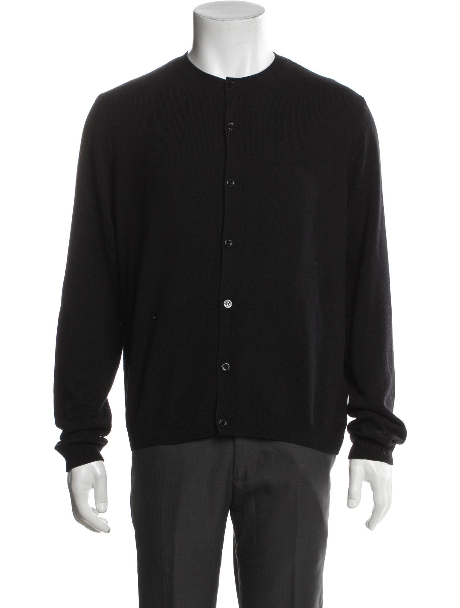 Saint Laurent Wool Crew Neck Cardigan