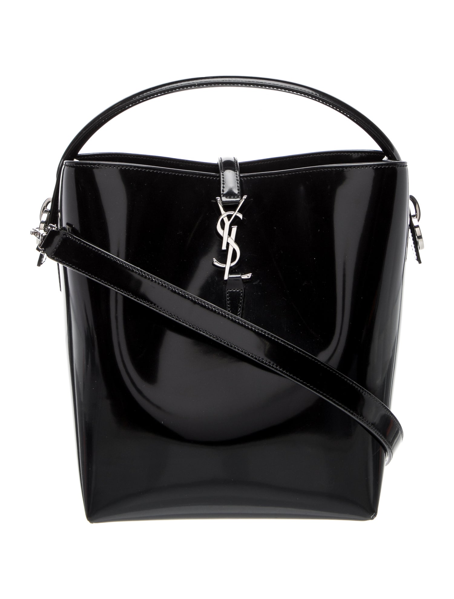Saint Laurent Patent Leather Le 37 Bucket Bag 37