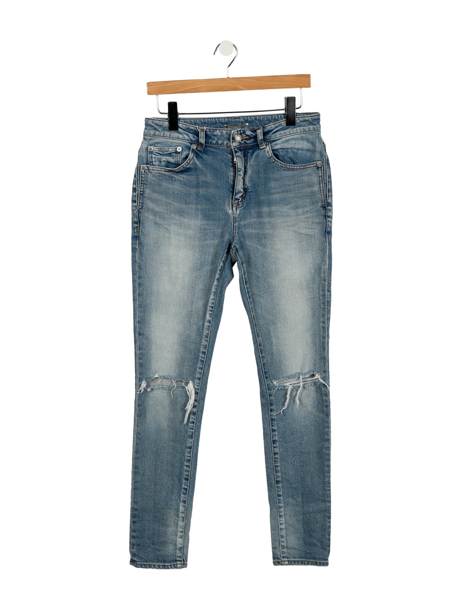 Saint Laurent Mid-Rise Skinny Leg Jeans