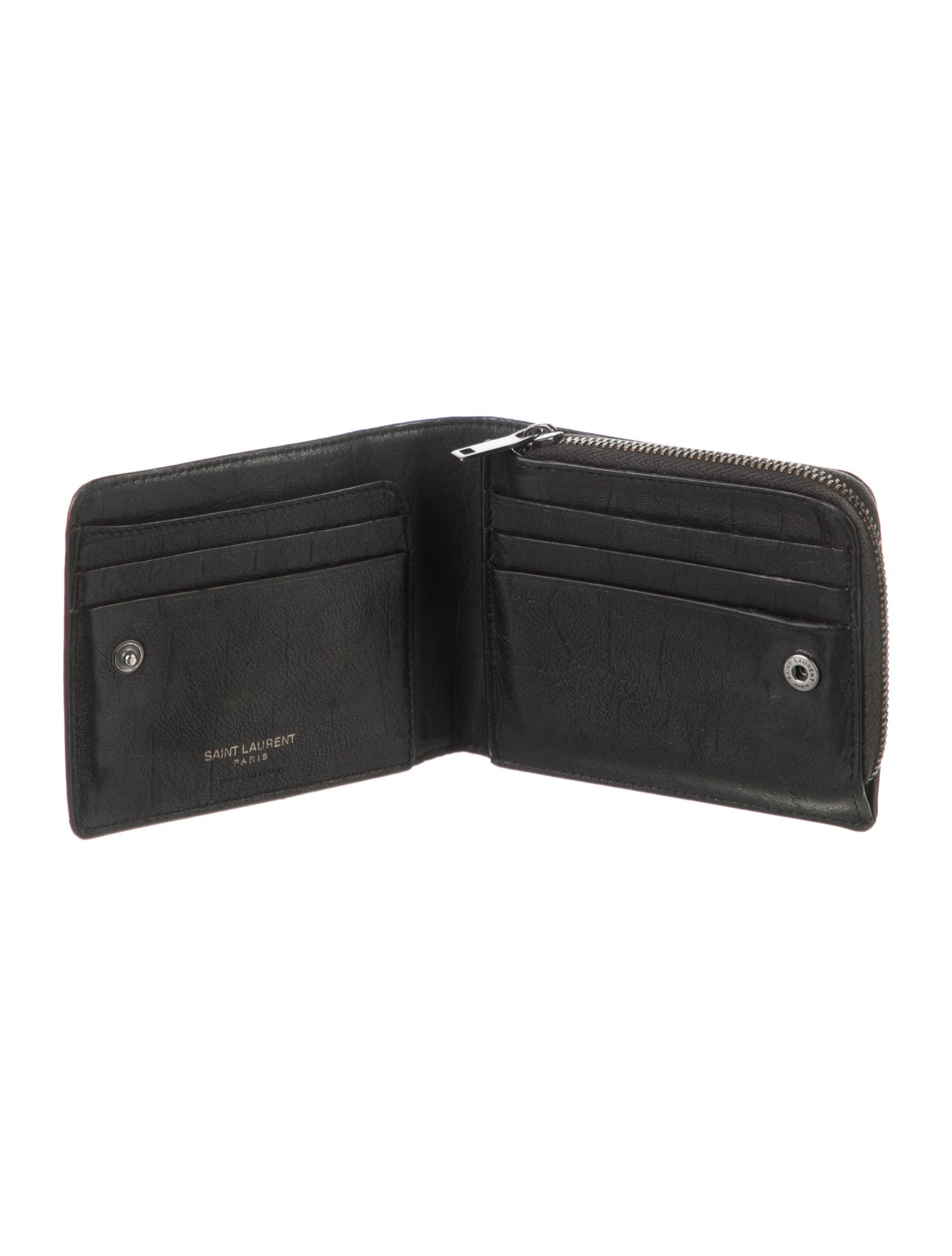 Saint Laurent Leather Compact Wallet