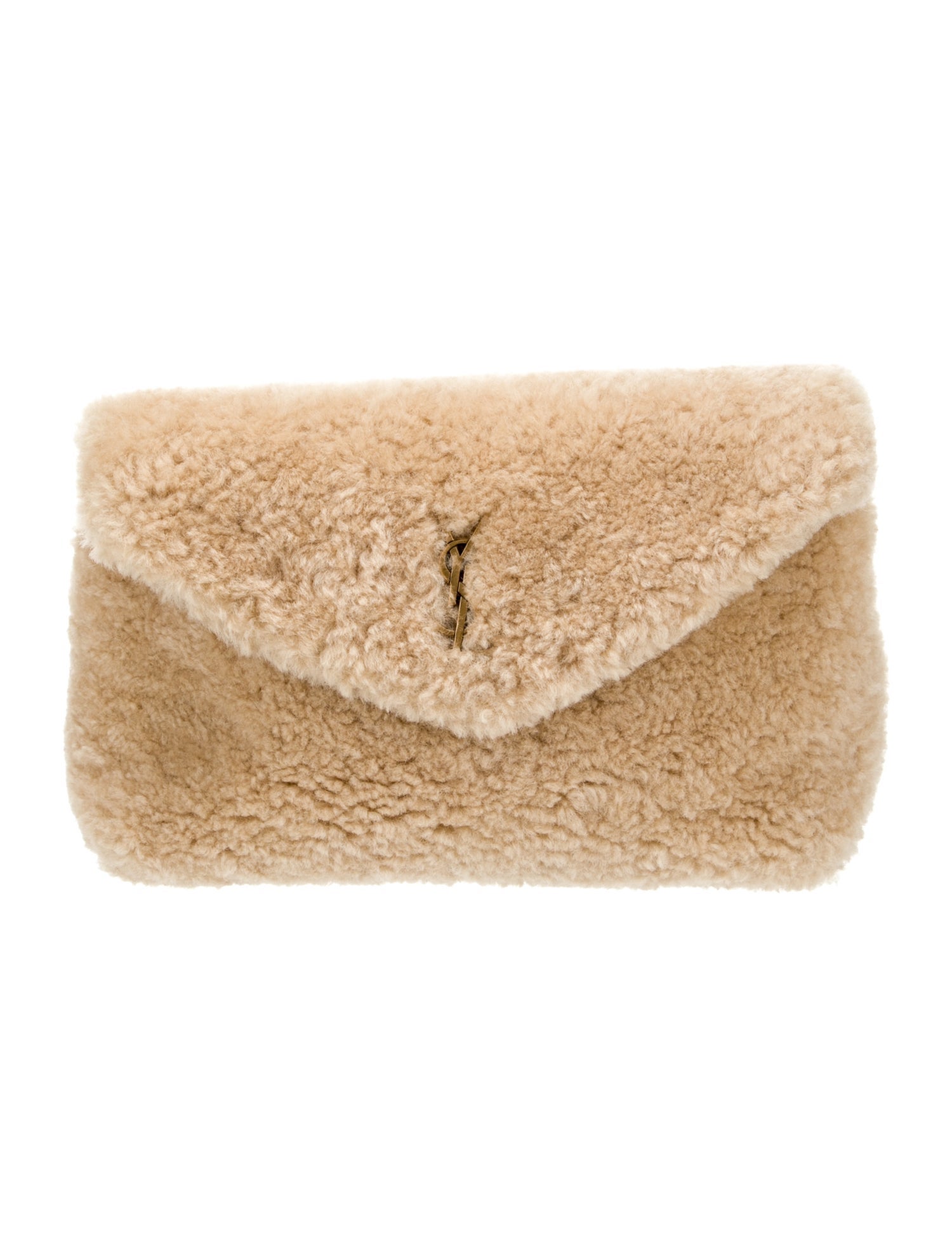 Saint Laurent Shearling Clutch 2022