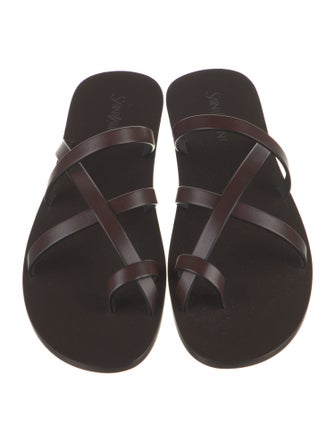 Saint Laurent Leather Slides