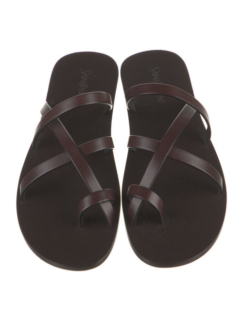 Saint Laurent Leather Slides