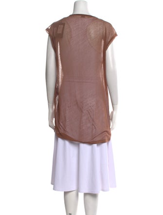 Saint Laurent Scoop Neck Sleeveless Tunic