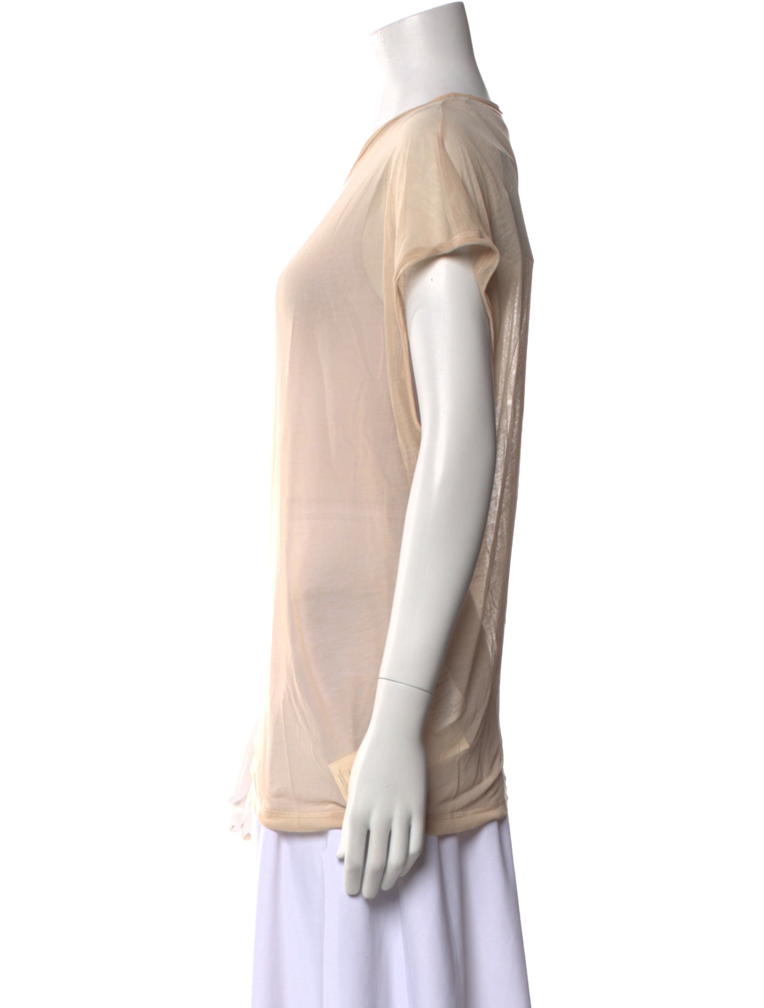 Saint Laurent Scoop Neck Short Sleeve T-Shirt