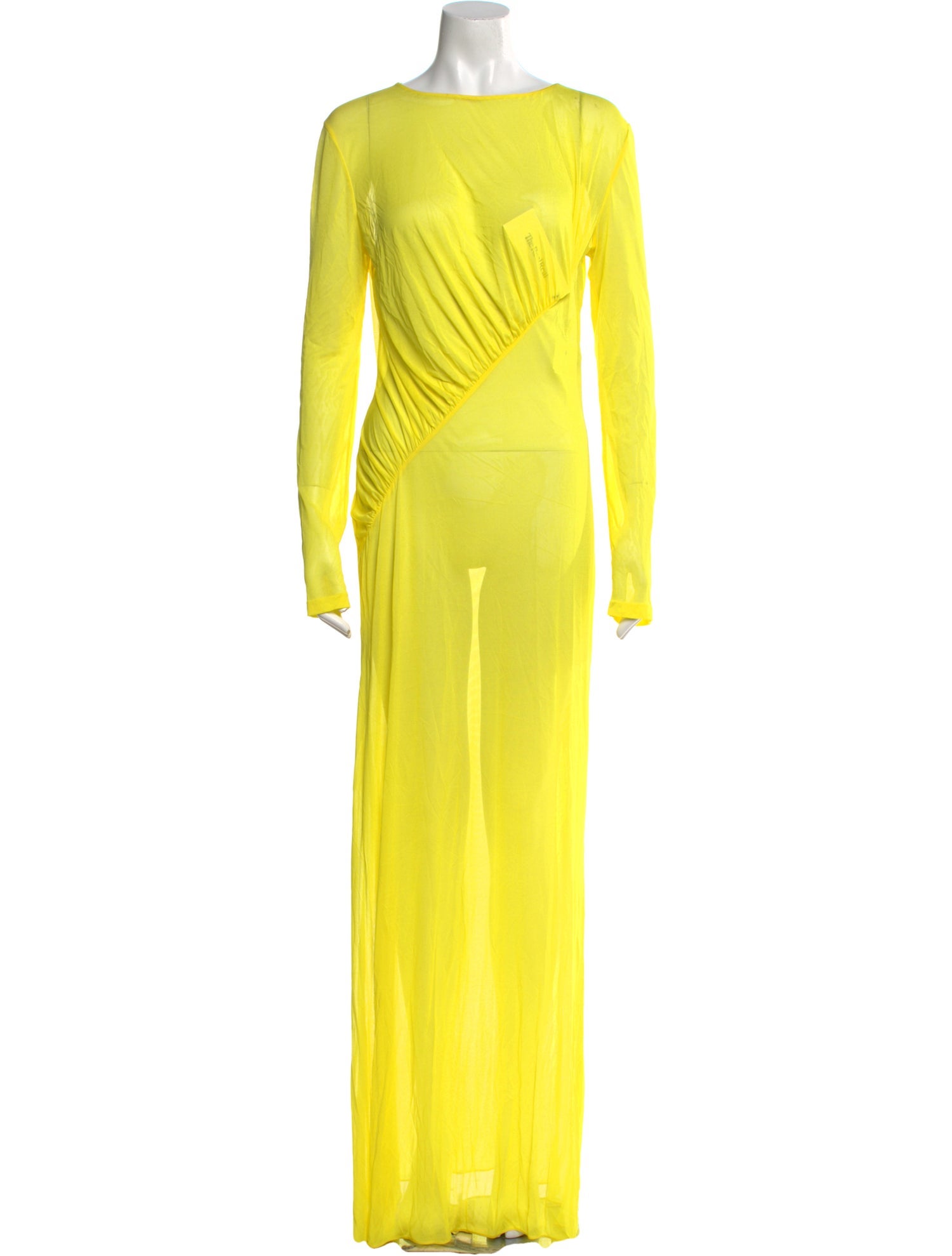 Saint Laurent Bateau Neckline Long Dress