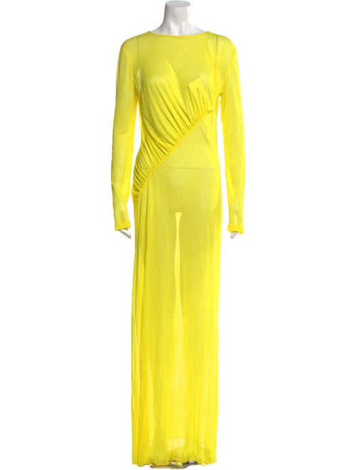 Saint Laurent Bateau Neckline Long Dress