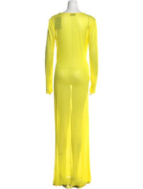 Saint Laurent Bateau Neckline Long Dress