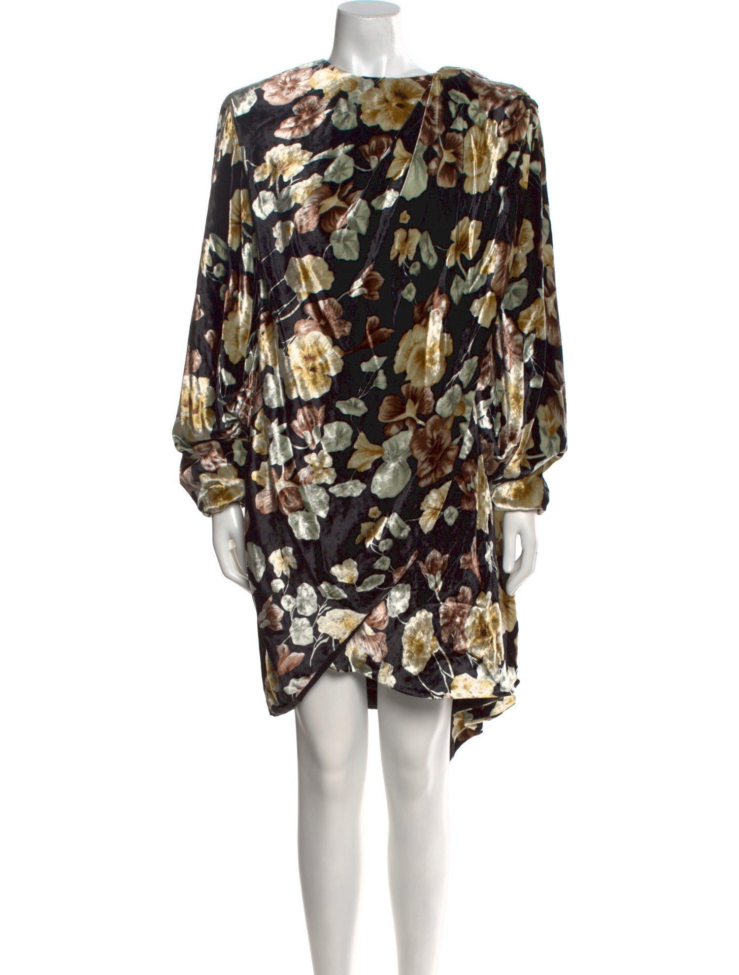 Saint Laurent Floral Print Knee-Length Dress