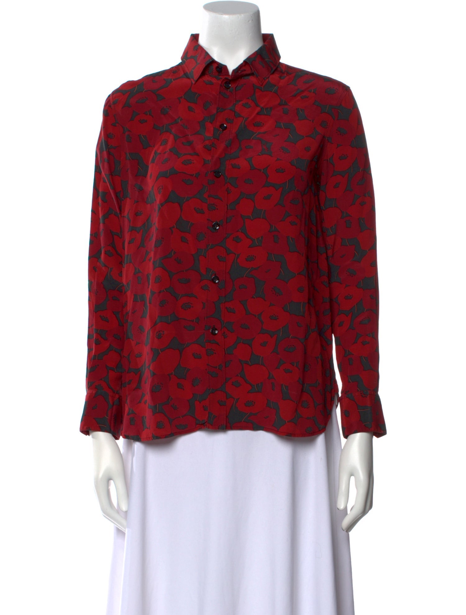 Saint Laurent 2017 Silk Button-Up Top