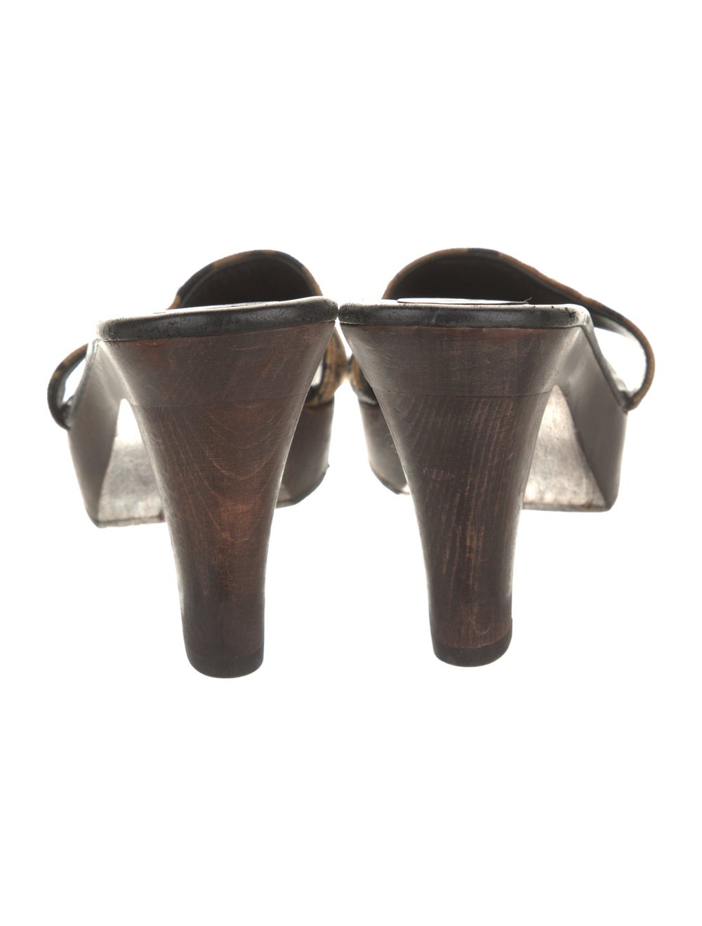 Yves Saint Laurent Canvas Slides Neutrals Platform - image 3