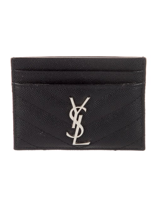 Saint Laurent 2023 Monogram Matelassé Cassandre Card Case Card Holder