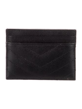 Saint Laurent 2023 Monogram Matelassé Cassandre Card Case Card Holder