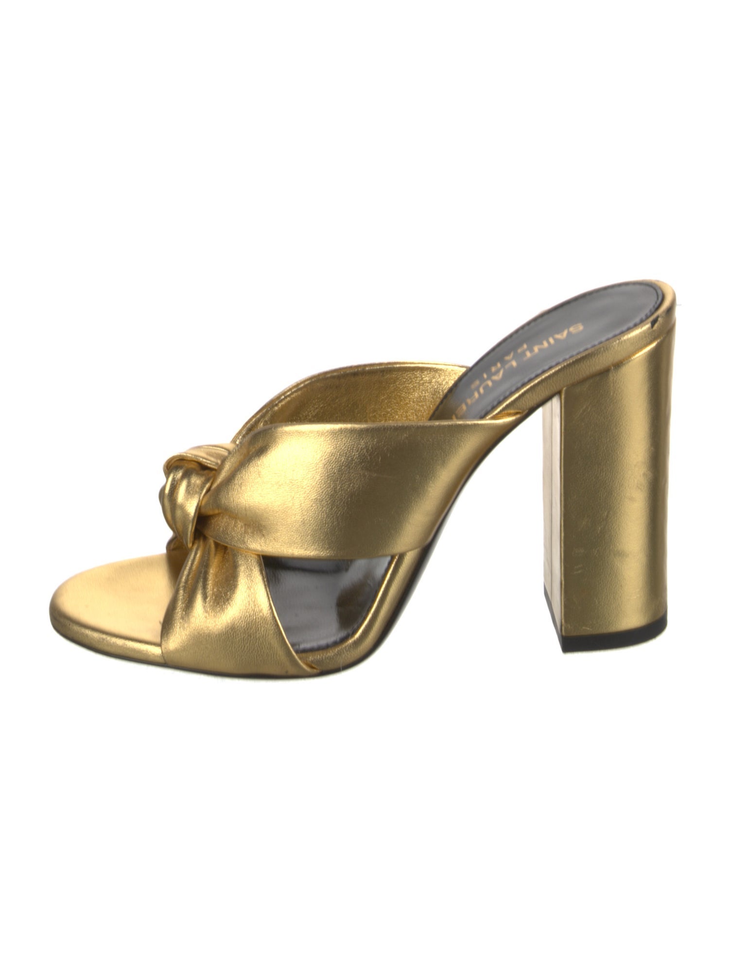 Saint Laurent Leather Slides