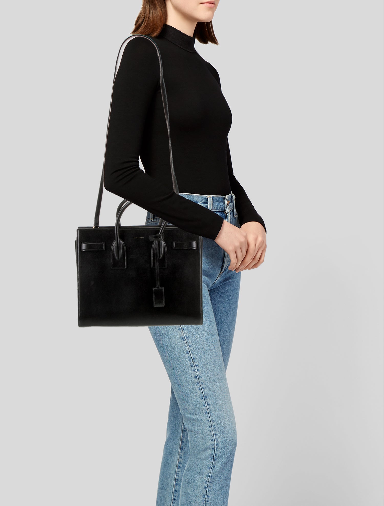 Saint Laurent Leather Sac De Jour