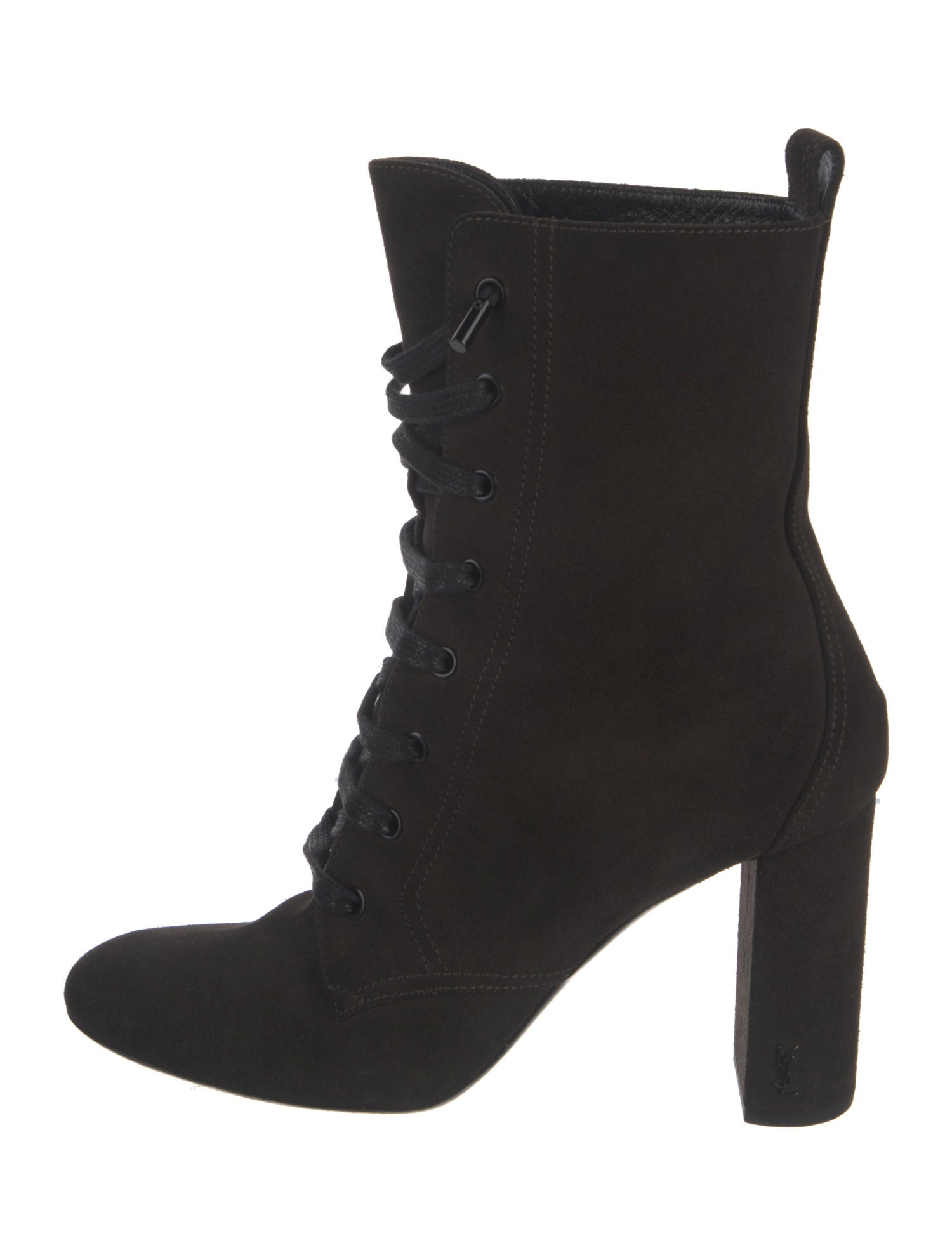 Saint Laurent Suede Lace-Up Boots