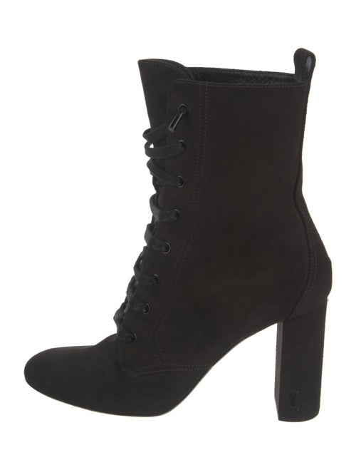 Saint Laurent Suede Lace-Up Boots