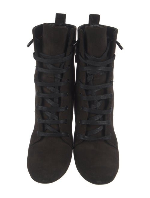 Saint Laurent Suede Lace-Up Boots