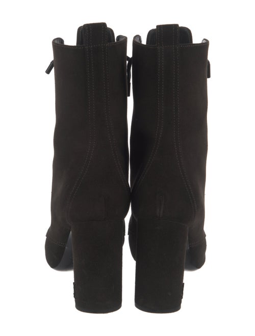 Saint Laurent Suede Lace-Up Boots