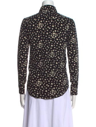 Saint Laurent 2016 Silk Button-Up Top
