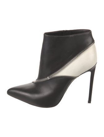 Saint Laurent Leather Colorblock Pattern Boots