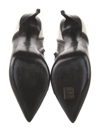 Saint Laurent Leather Colorblock Pattern Boots
