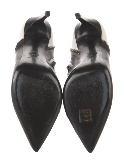 Saint Laurent Leather Colorblock Pattern Boots