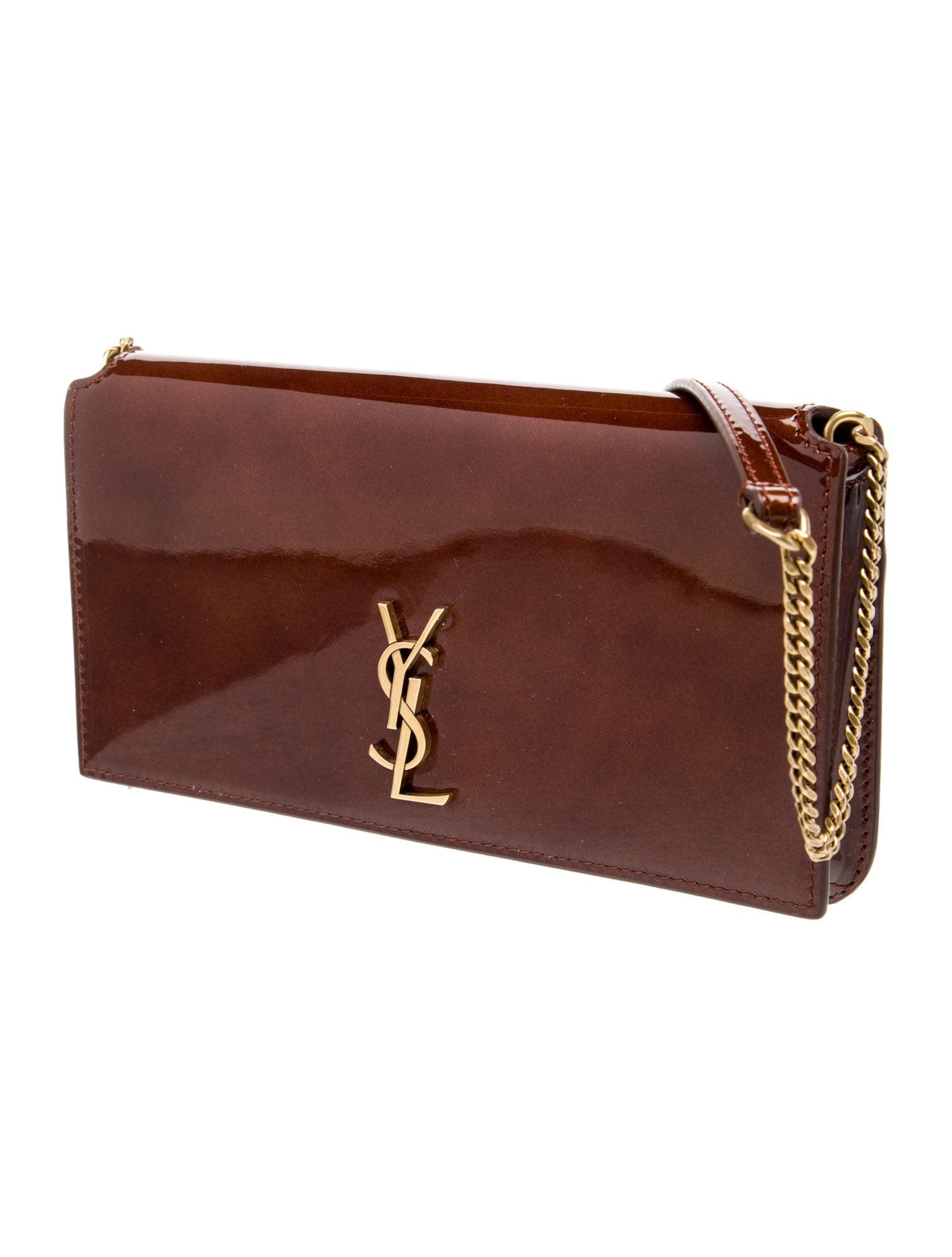 Saint Laurent Patent Leather Cassandre Phone 2024