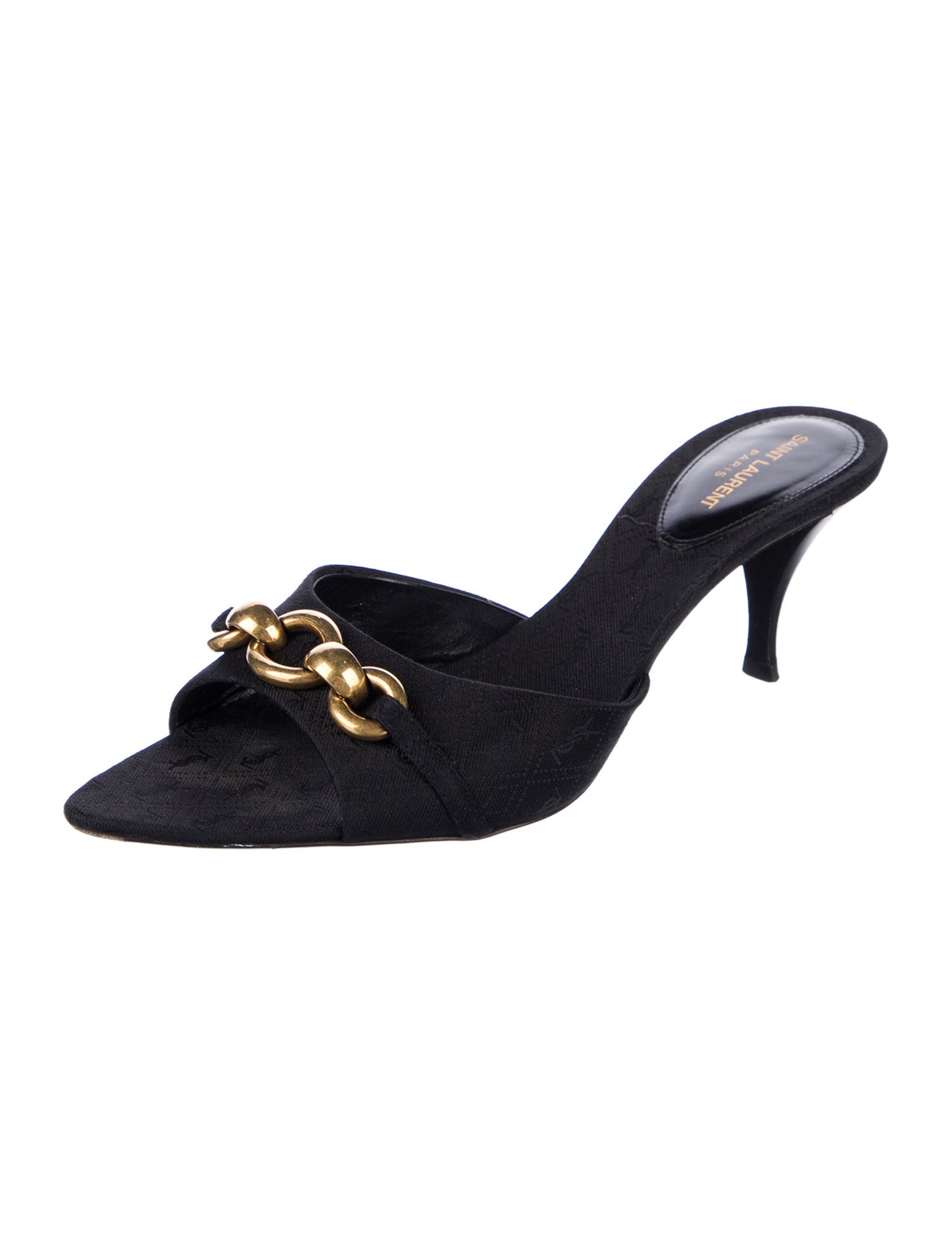 Saint Laurent Canvas Slides