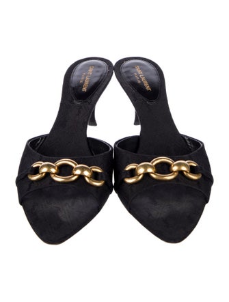 Saint Laurent Canvas Slides