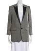 Saint Laurent Wool Houndstooth Print Blazer