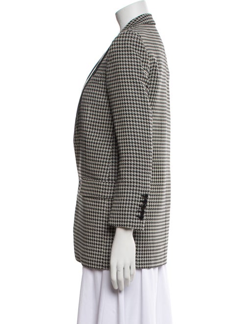 Saint Laurent Wool Houndstooth Print Blazer